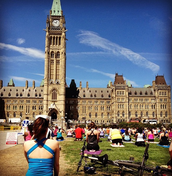 yoga on the hill