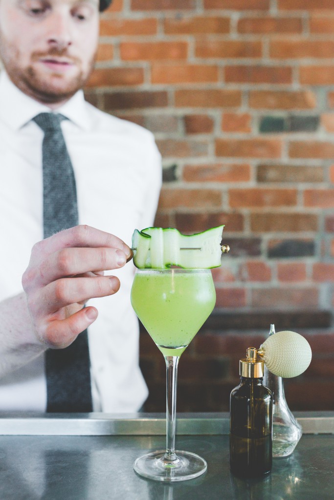 Matt Millard garnishing the delicate daisy cocktail