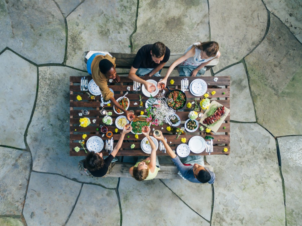Outdoor summer dinner party
